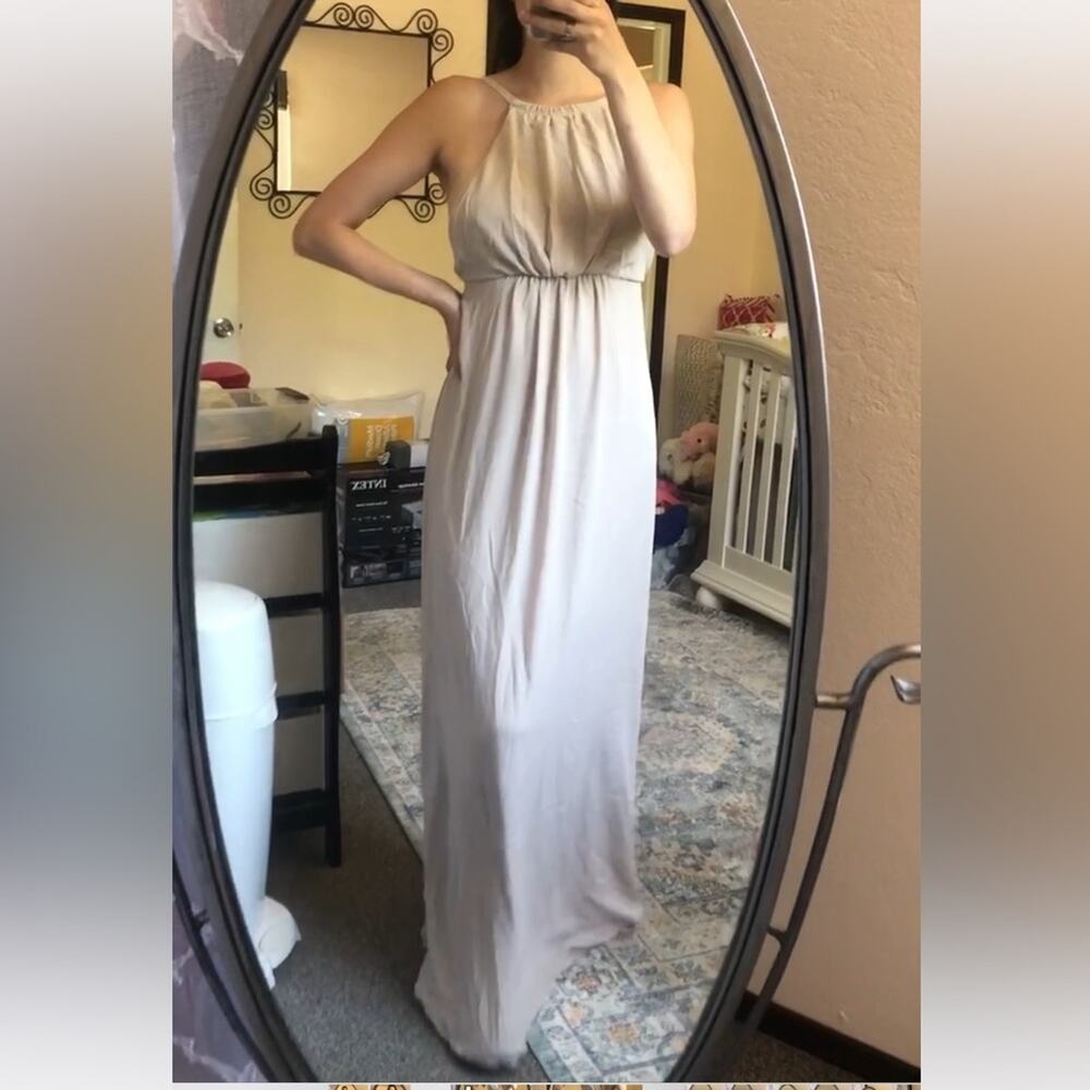 Show me Your Mumu SMYM Amanda maxi Dress - SHOW ME THE RING Cream Tan NEW MEDIUM